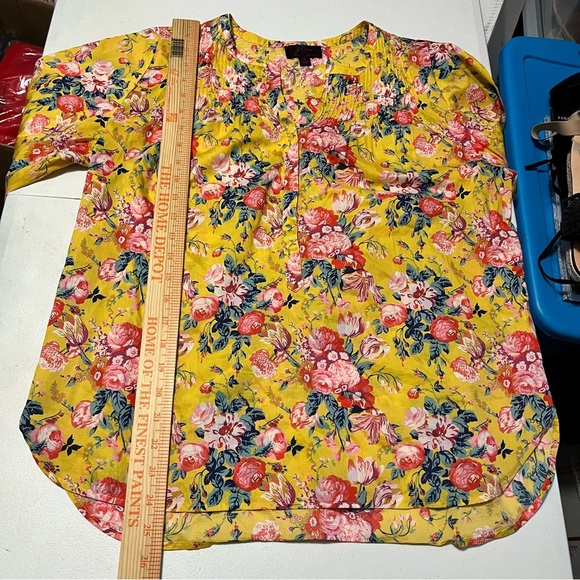 J. Crew Classic Popover Shirt Liberty Fabric Magical Bouquet Yellow Size 6 L2 - Picture 6 of 7